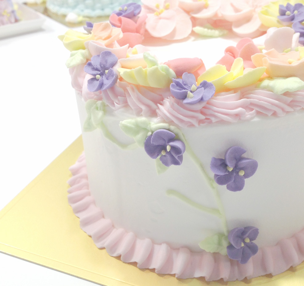 Wiltonコース2 お花畑みたいなケーキ Cake Design Hane