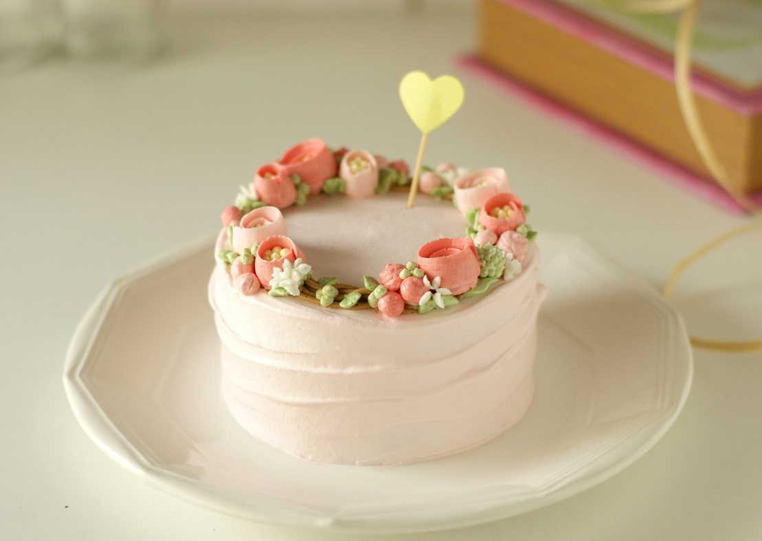 片瀬山c S Libre 9月 ピンク色のフラワーケーキ レッスンのお知らせ Cake Design Hane
